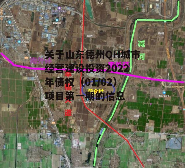 关于山东德州QH城市经营建设投资2022年债权（01/02）项目第一期的信息