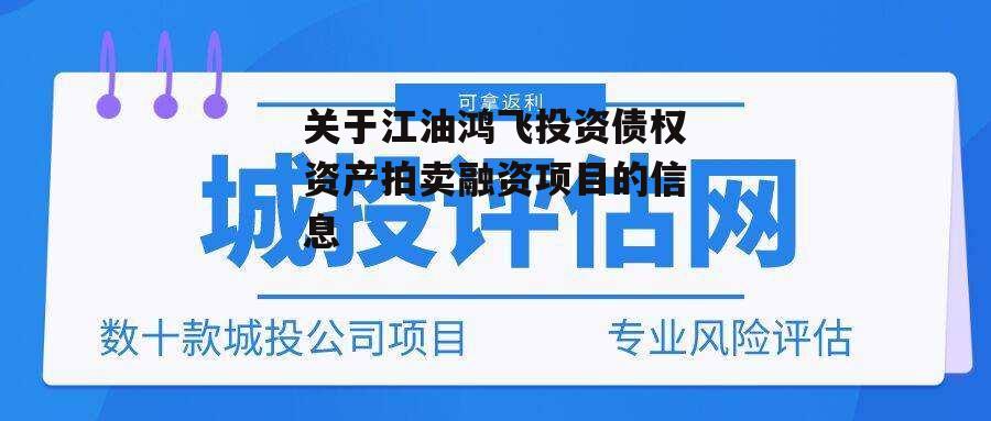 关于江油鸿飞投资债权资产拍卖融资项目的信息