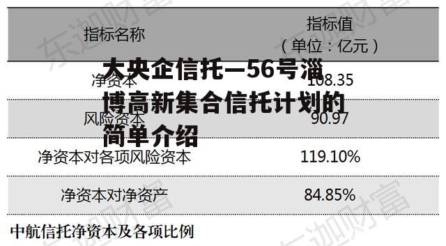 大央企信托—56号淄博高新集合信托计划的简单介绍