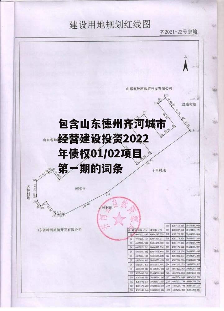 包含山东德州齐河城市经营建设投资2022年债权01/02项目第一期的词条