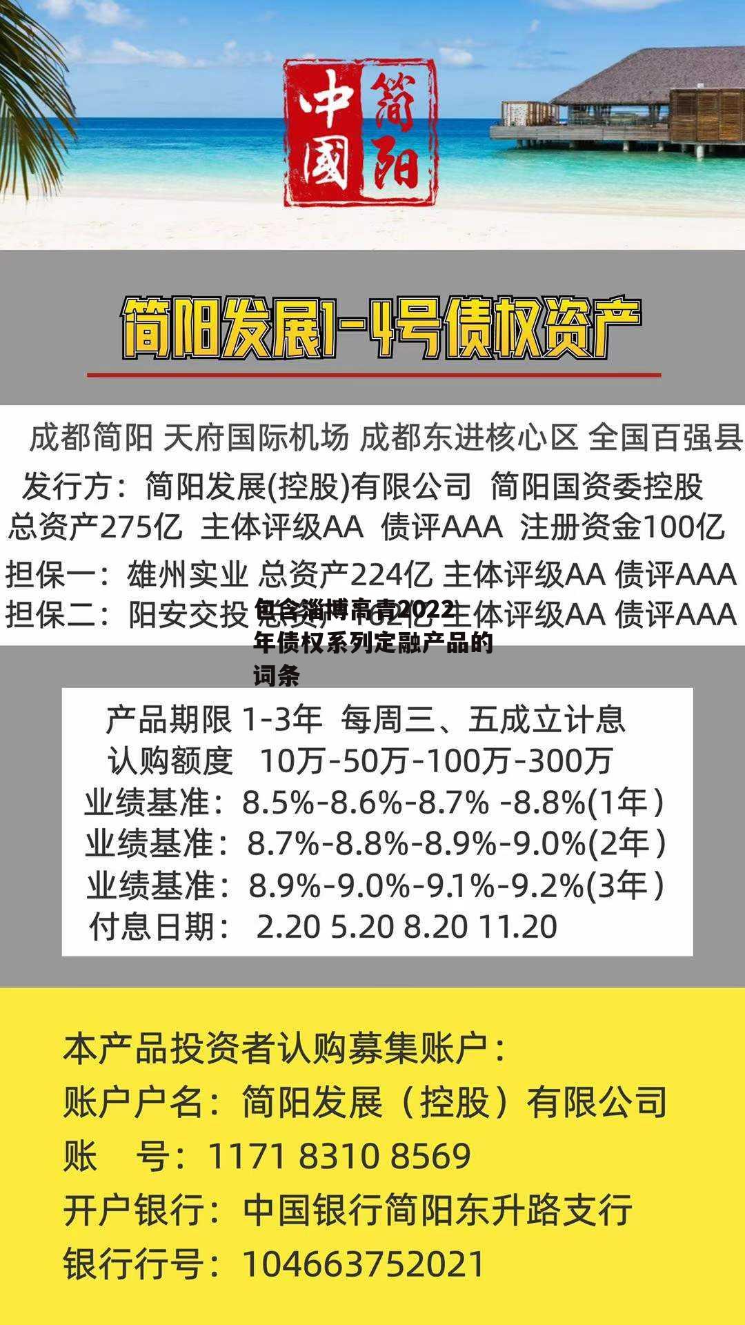 包含淄博高青2022年债权系列定融产品的词条