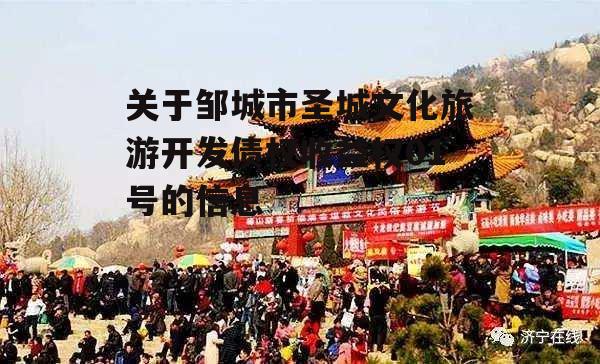 关于邹城市圣城文化旅游开发债权收益权01号的信息