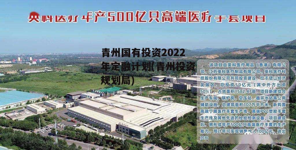 青州国有投资2022年定融计划(青州投资规划局)