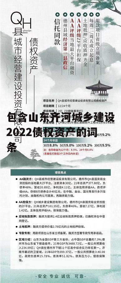 包含山东齐河城乡建设2022债权资产的词条