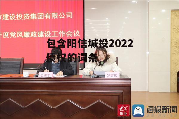 包含阳信城投2022债权的词条