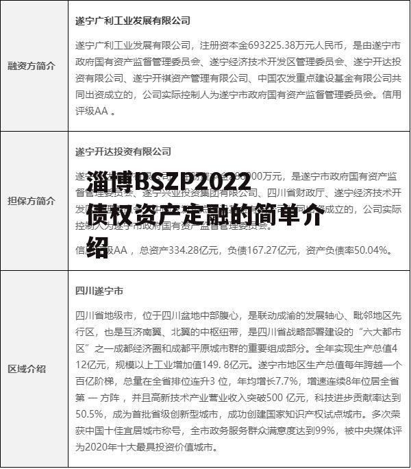 淄博BSZP2022债权资产定融的简单介绍