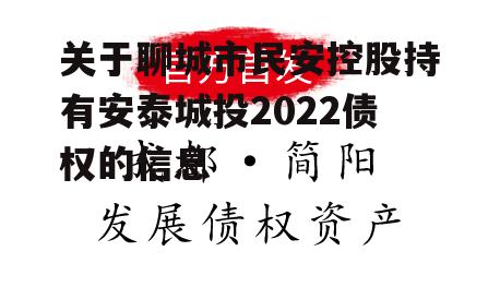 关于聊城市民安控股持有安泰城投2022债权的信息