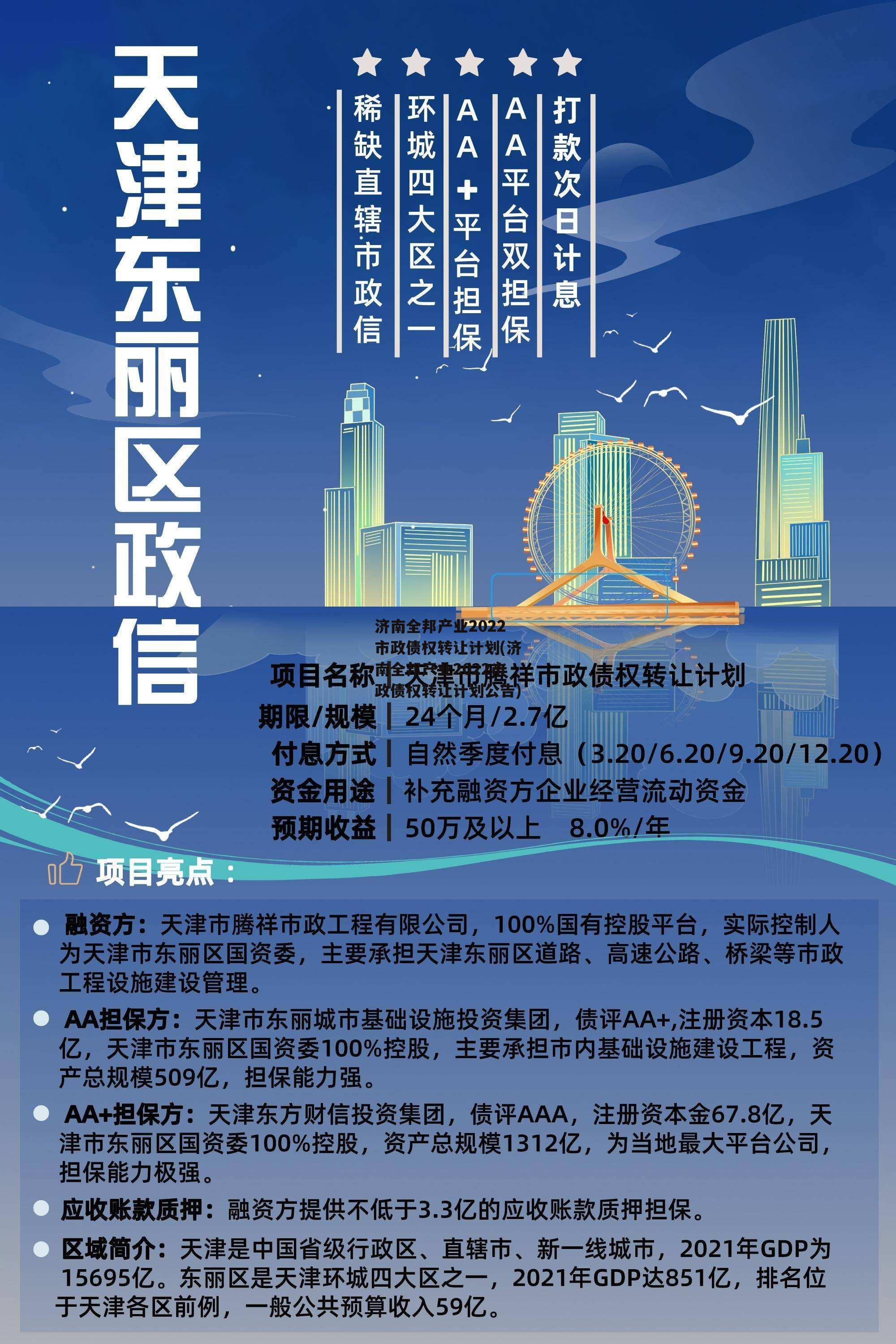 济南全邦产业2022市政债权转让计划(济南全邦产业2022市政债权转让计划公告)