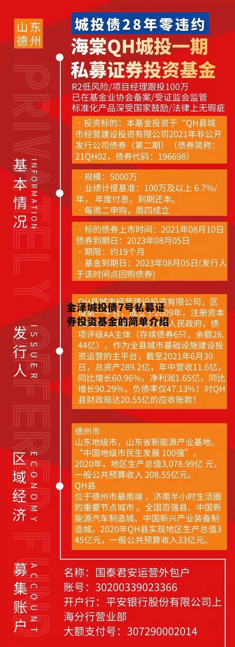 金泽城投债7号私募证券投资基金的简单介绍