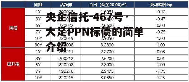 央企信托-467号·大足PPN标债的简单介绍