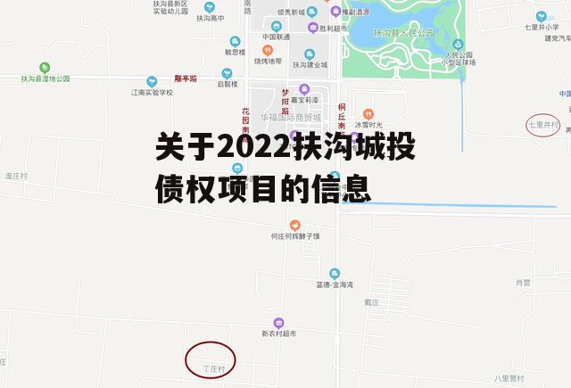 关于2022扶沟城投债权项目的信息