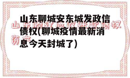 山东聊城安东城发政信债权(聊城疫情最新消息今天封城了)