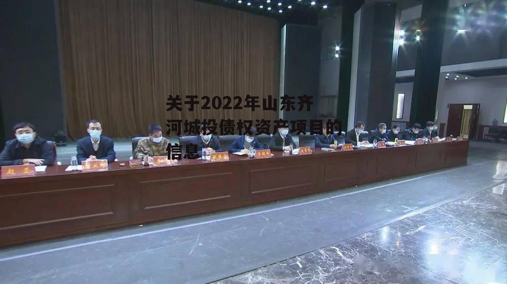 关于2022年山东齐河城投债权资产项目的信息