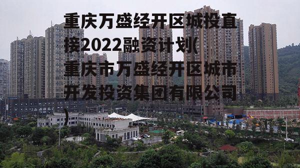 重庆万盛经开区城投直接2022融资计划(重庆市万盛经开区城市开发投资集团有限公司)