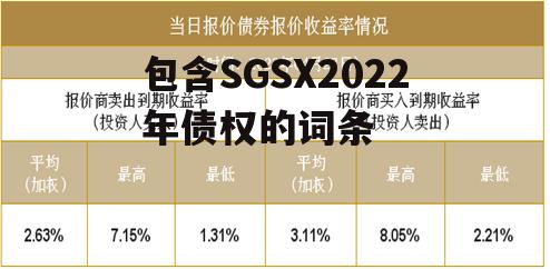 包含SGSX2022年债权的词条