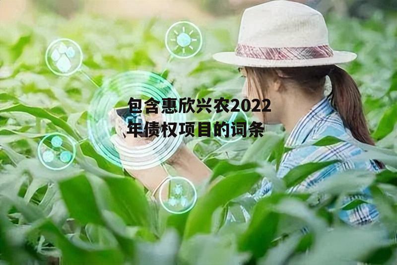 包含惠欣兴农2022年债权项目的词条