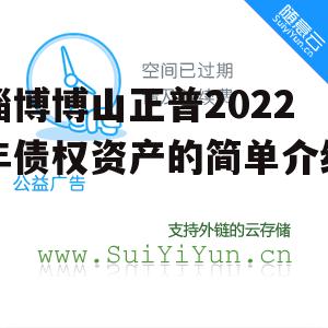 淄博博山正普2022年债权资产的简单介绍