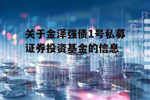 关于金泽强债1号私募证券投资基金的信息