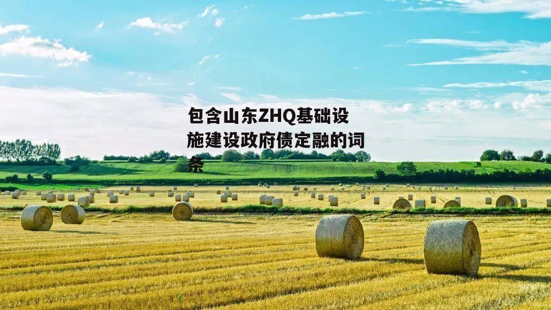 包含山东ZHQ基础设施建设政府债定融的词条