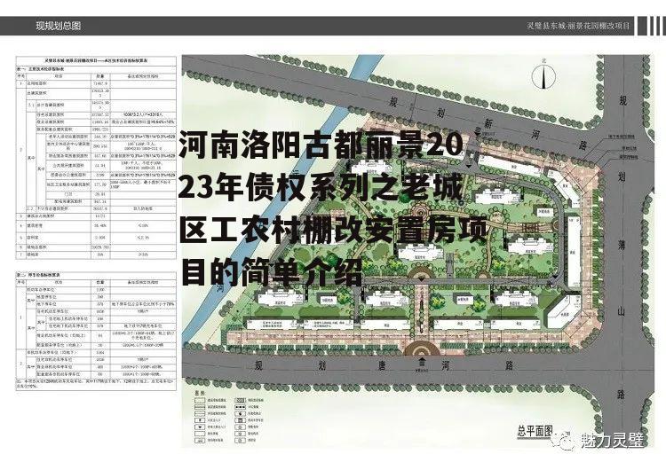 河南洛阳古都丽景2023年债权系列之老城区工农村棚改安置房项目的简单介绍