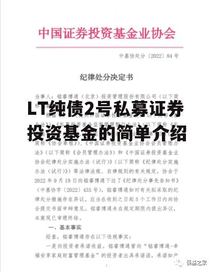 LT纯债2号私募证券投资基金的简单介绍