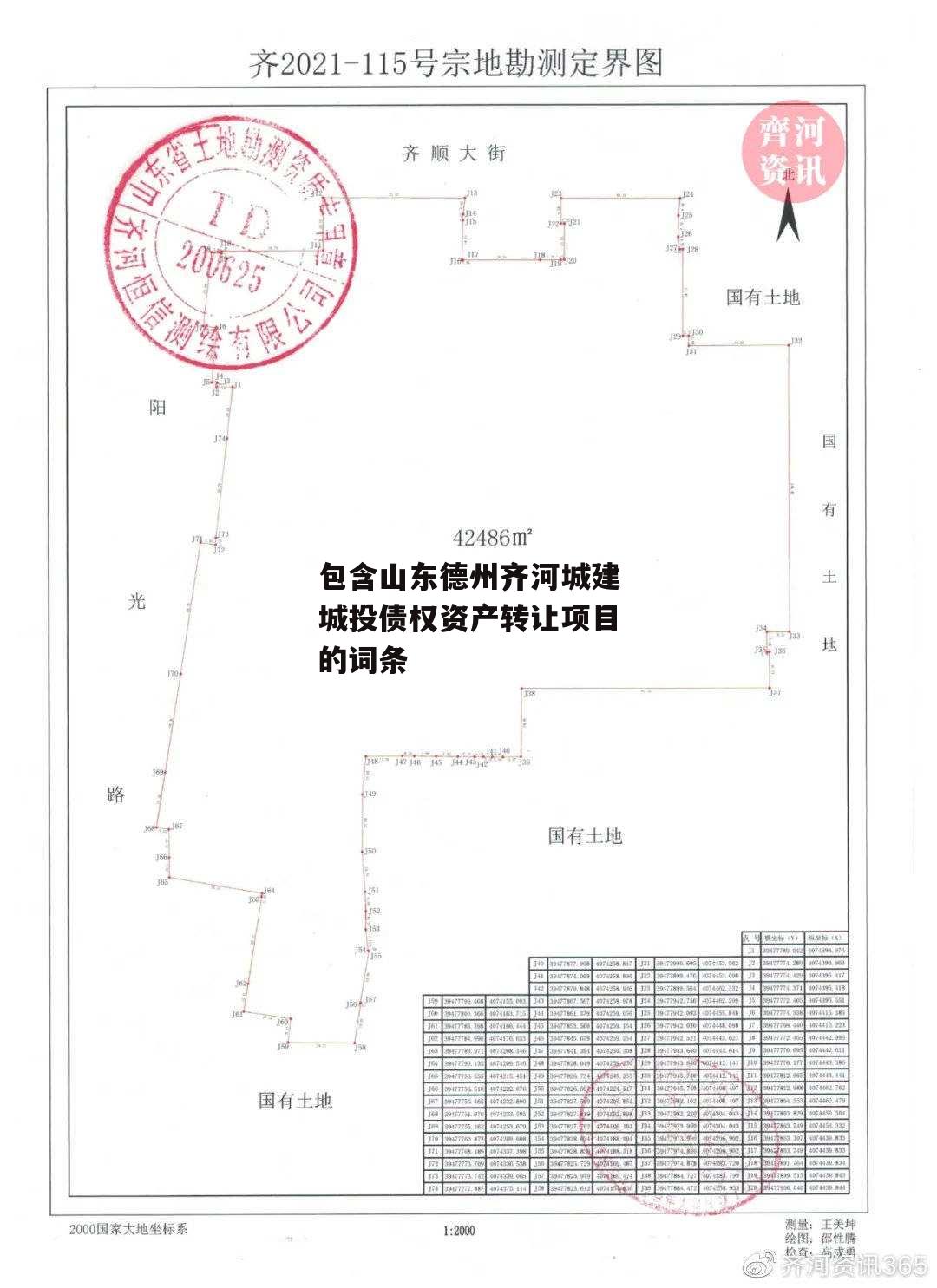 包含山东德州齐河城建城投债权资产转让项目的词条