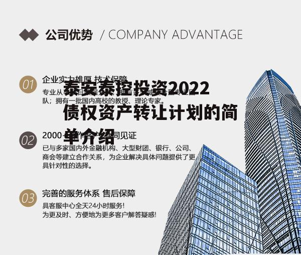 泰安泰控投资2022债权资产转让计划的简单介绍