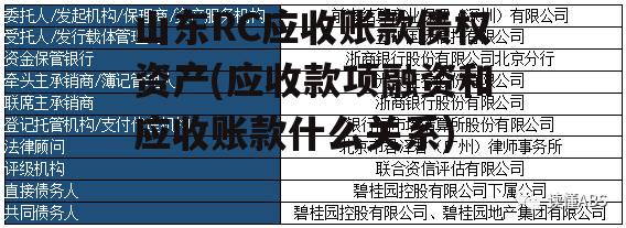 山东RC应收账款债权资产(应收款项融资和应收账款什么关系)