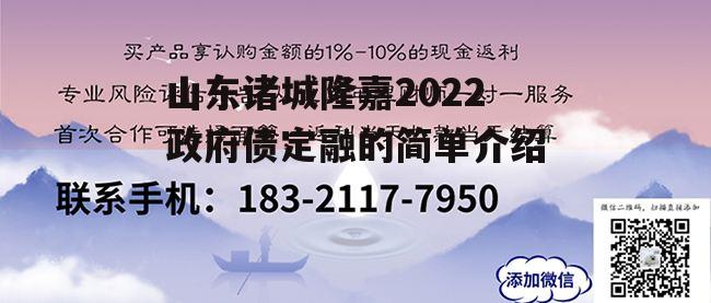 山东诸城隆嘉2022政府债定融的简单介绍