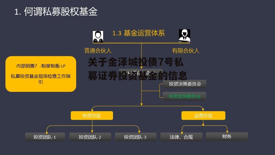 关于金泽城投债7号私募证券投资基金的信息