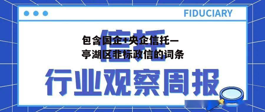 包含国企+央企信托—亭湖区非标政信的词条