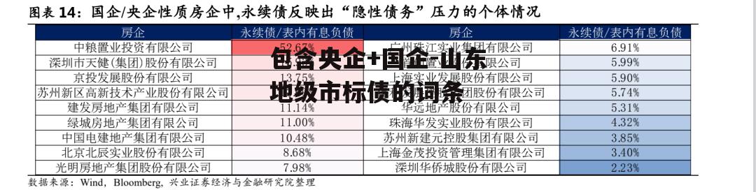 包含央企+国企-山东地级市标债的词条