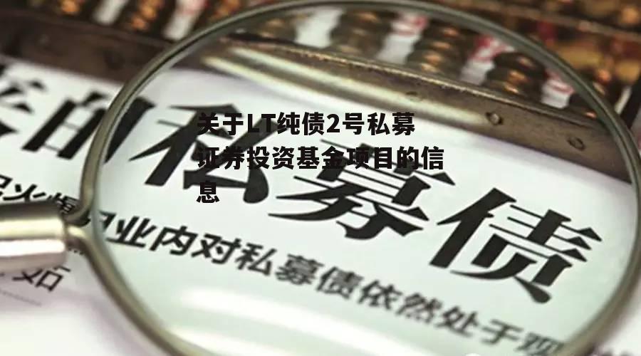 关于LT纯债2号私募证券投资基金项目的信息