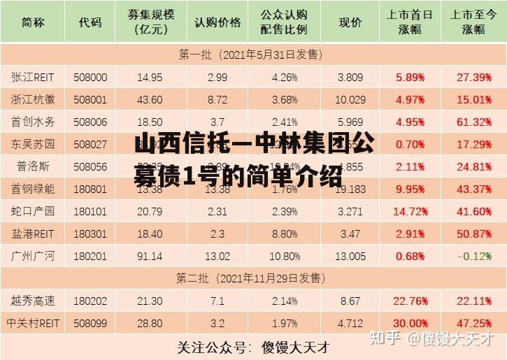 山西信托—中林集团公募债1号的简单介绍