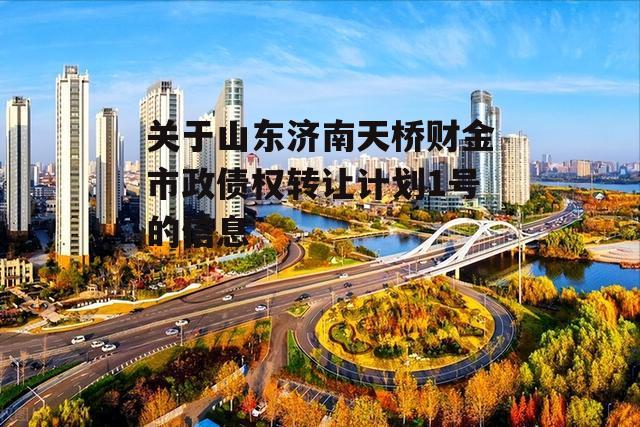 关于山东济南天桥财金市政债权转让计划1号的信息