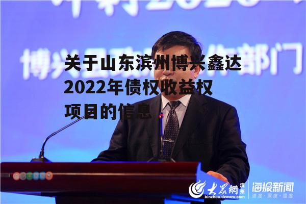 关于山东滨州博兴鑫达2022年债权收益权项目的信息