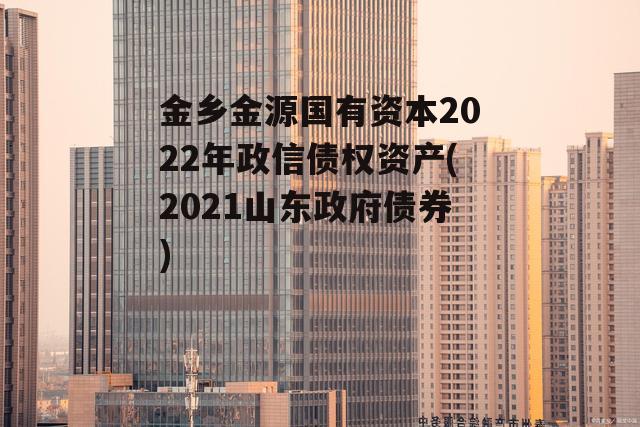 金乡金源国有资本2022年政信债权资产(2021山东政府债券)