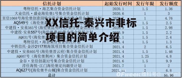 XX信托-泰兴市非标项目的简单介绍