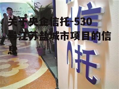 关于央企信托-530号江苏盐城市项目的信息