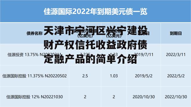 天津市宁河区兴宁建投财产权信托收益政府债定融产品的简单介绍