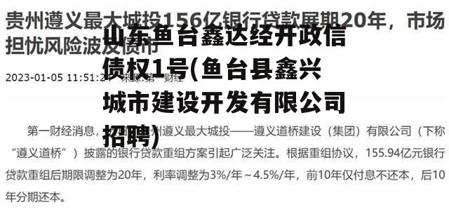 山东鱼台鑫达经开政信债权1号(鱼台县鑫兴城市建设开发有限公司招聘)