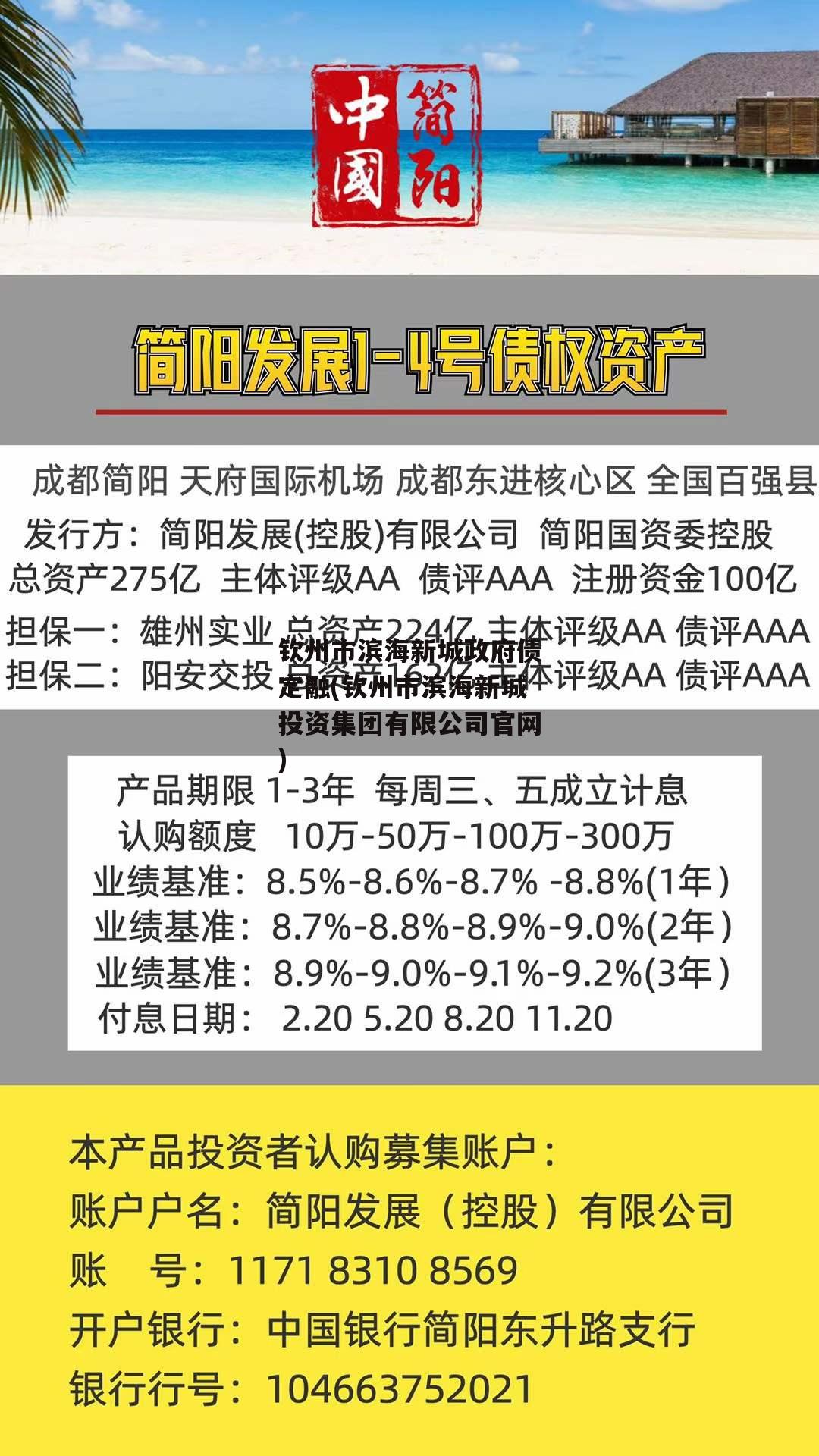 钦州市滨海新城政府债定融(钦州市滨海新城投资集团有限公司官网)