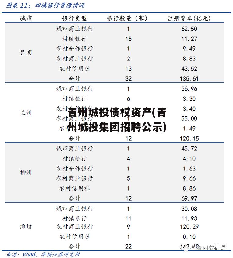 青州城投债权资产(青州城投集团招聘公示)