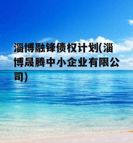 淄博融锋债权计划(淄博晟腾中小企业有限公司)