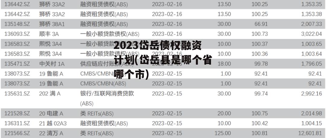 2023岱岳债权融资计划(岱岳县是哪个省哪个市)