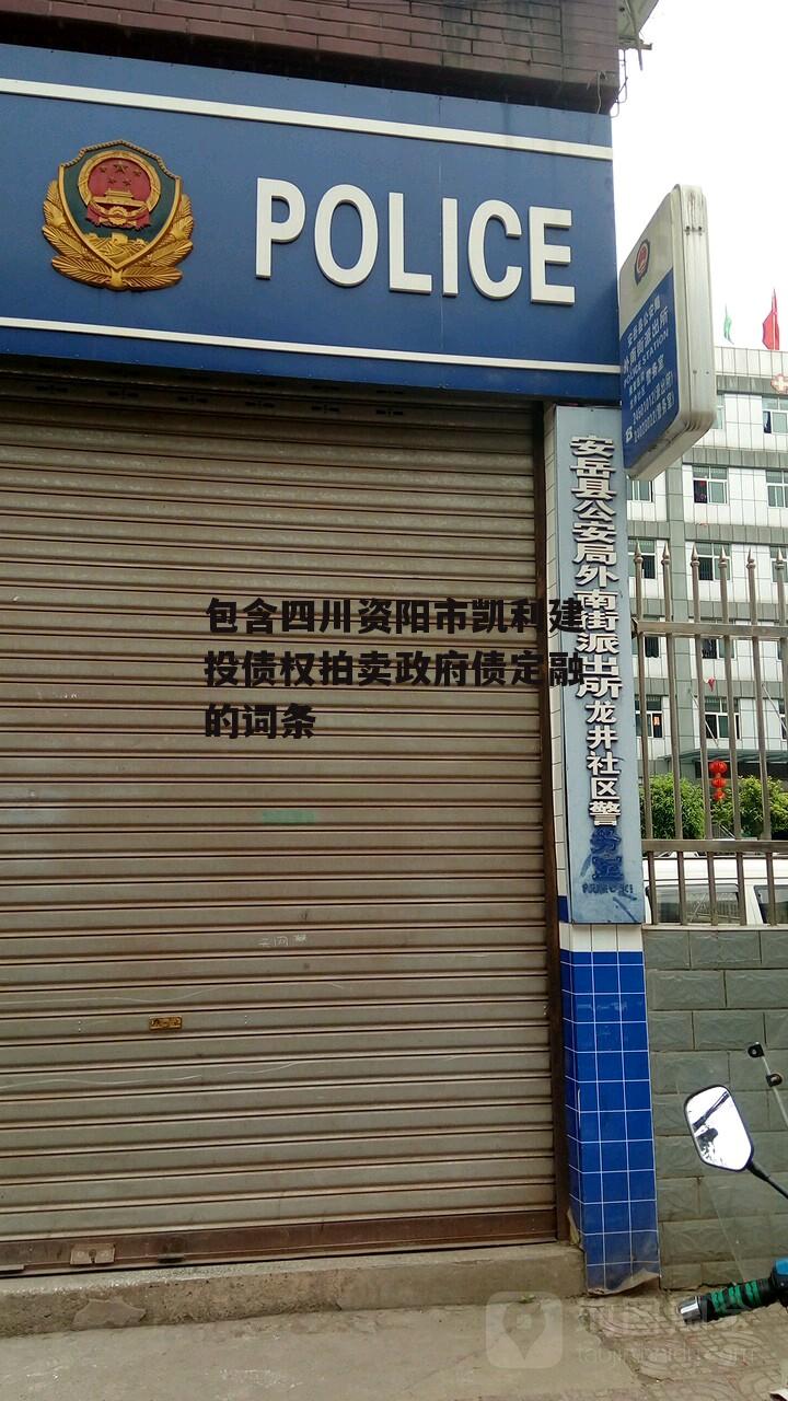 包含四川资阳市凯利建投债权拍卖政府债定融的词条