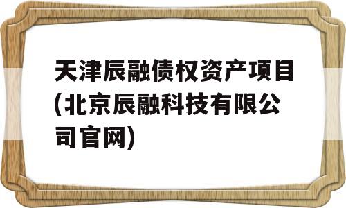 天津辰融债权资产项目(北京辰融科技有限公司官网)