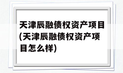 天津辰融债权资产项目(天津辰融债权资产项目怎么样)