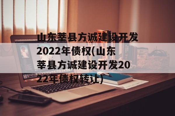 山东莘县方诚建设开发2022年债权(山东莘县方诚建设开发2022年债权转让)