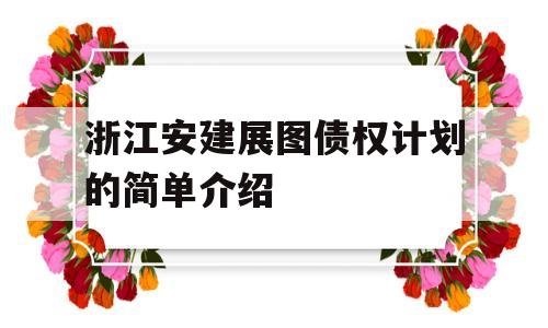 浙江安建展图债权计划的简单介绍